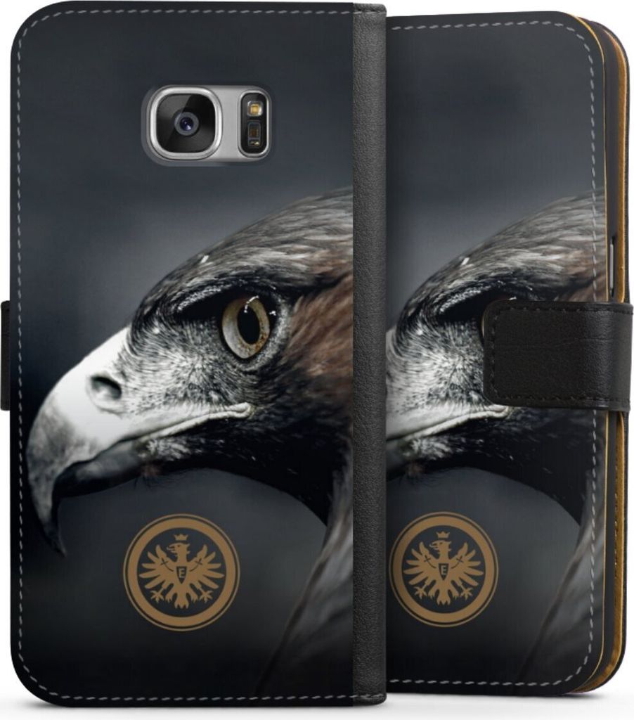 DeinDesign Klapphülle für Samsung Galaxy S7 Handytasche Lederhülle Tasche Adler Eintracht Frankfurt Offizielles Lizenzprodukt