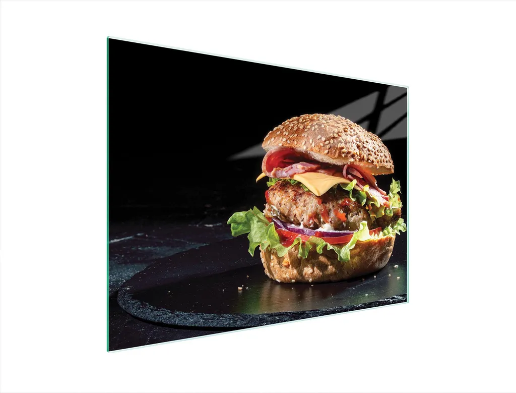 Tagliere in vetro 40x30 per hamburger