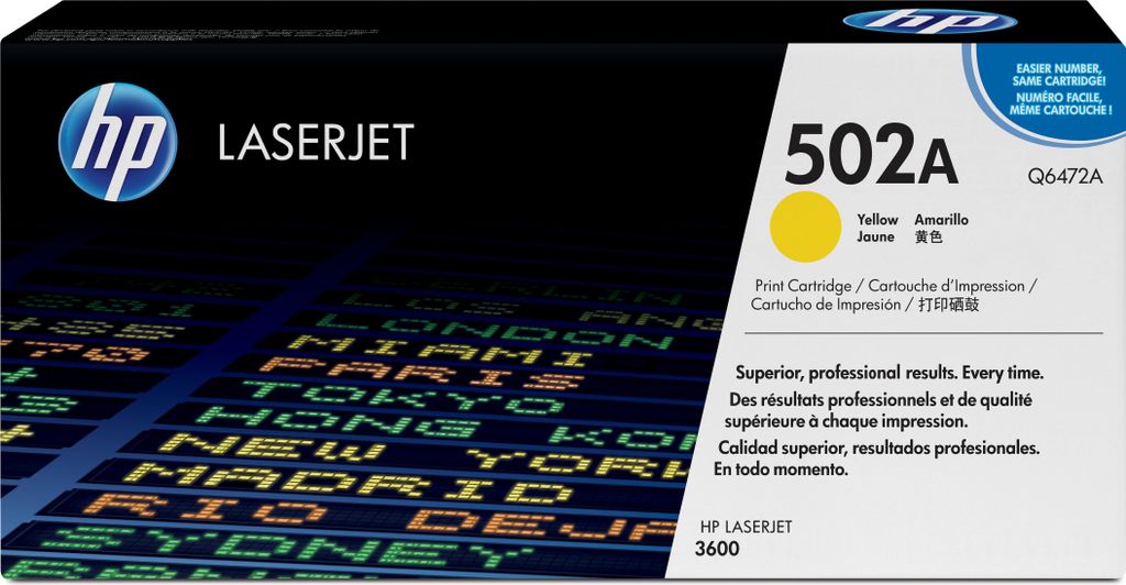 HP 502A oryginalny wkład z żółtym tonerem LaserJet, 4000 Zdjęcie produktu 