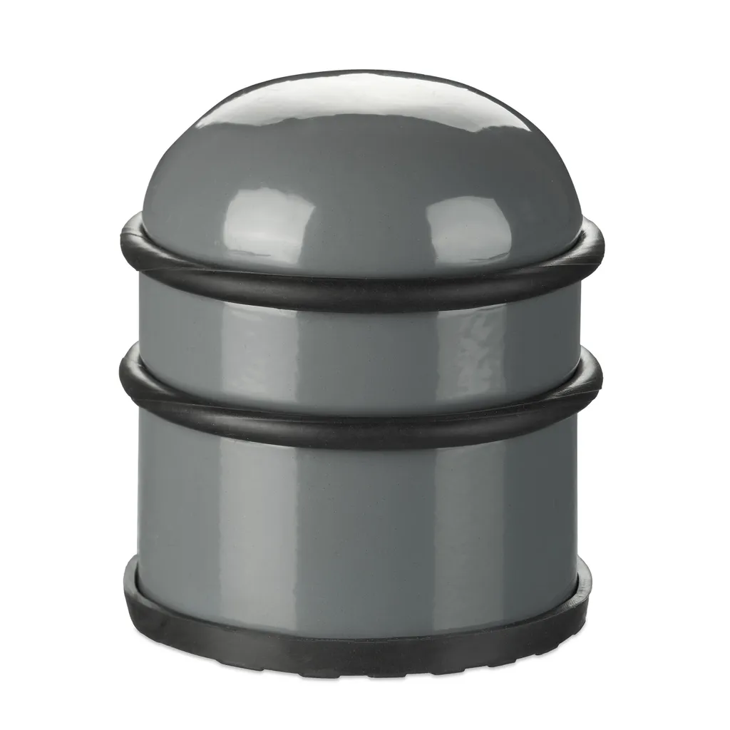 Protection murale inox pour porte - Set de 10 butoirs gris anthracite
