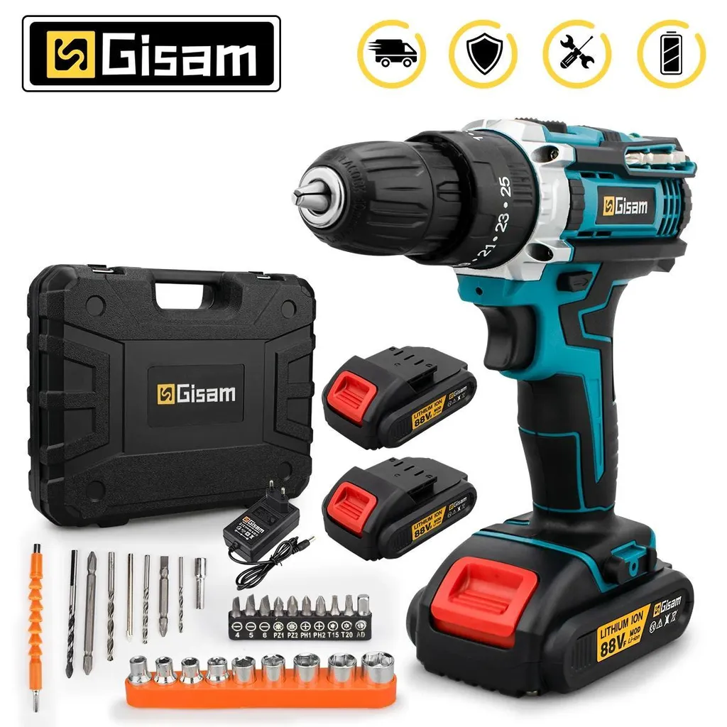 Perceuse visseuse 21V avec batterie et mallette de transport rigide