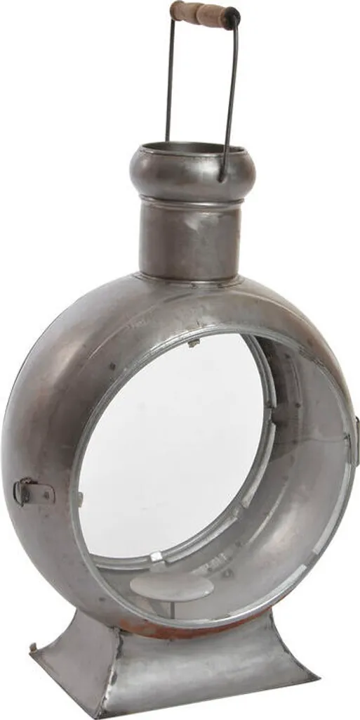 Lanterne DKD Home Decor Métal Argenté et Cristal Vintage 37x22x55 cm