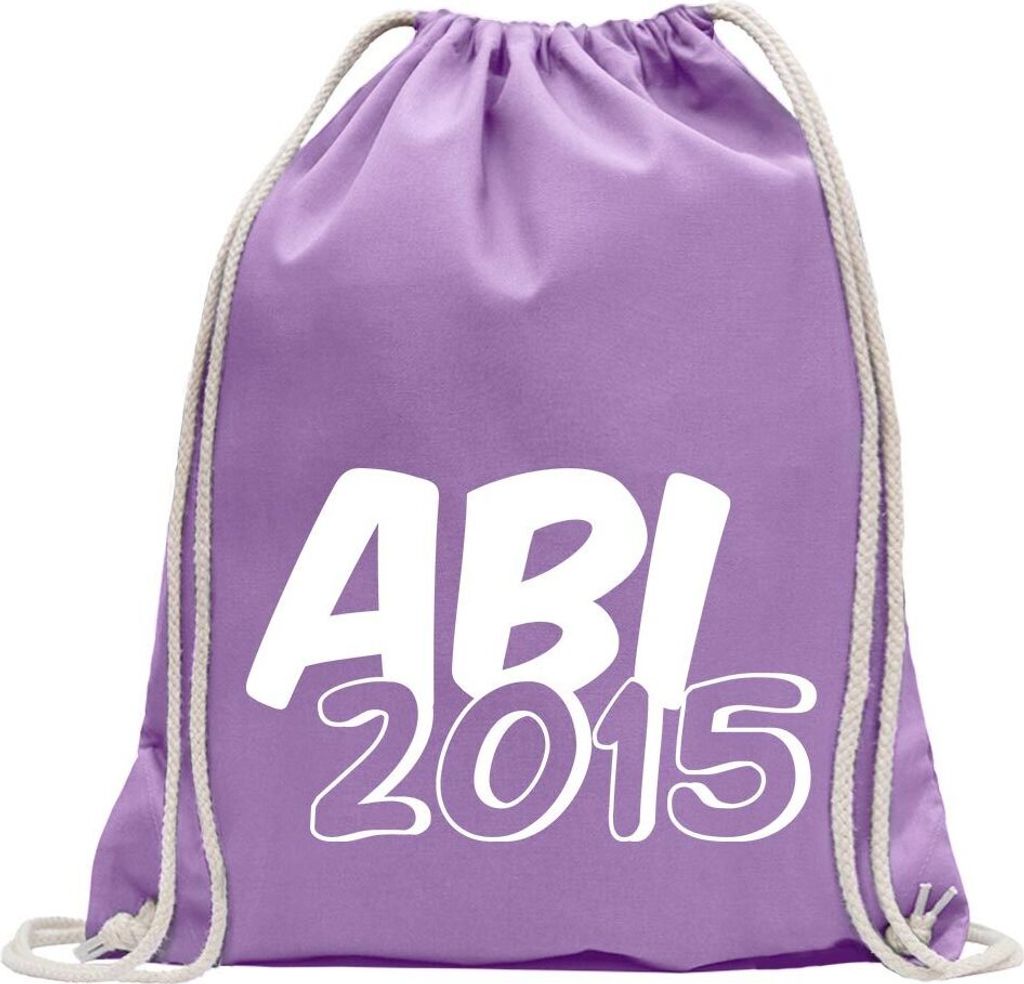Kiwistar - Turnbeutel - lavendel - Abi 2013 Motiv 1 - Fun Rucksack Sport Beutel Gymsack Baumwolle mit Ziehgurt
