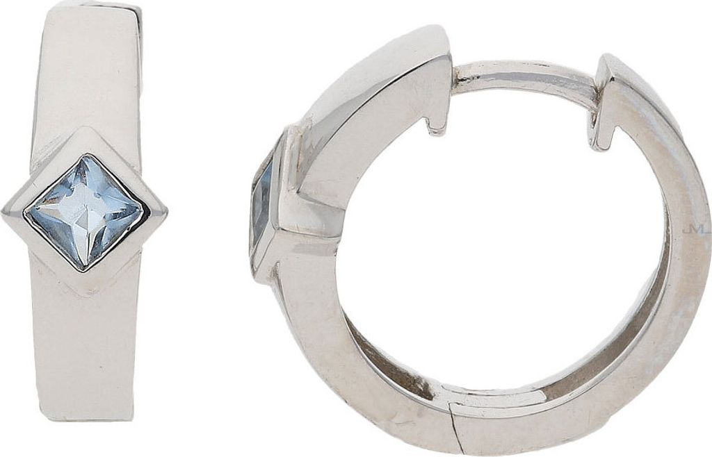 Creolen Silber 925 Zirkonia hellblau JL10-06-2555 Produktbild 
