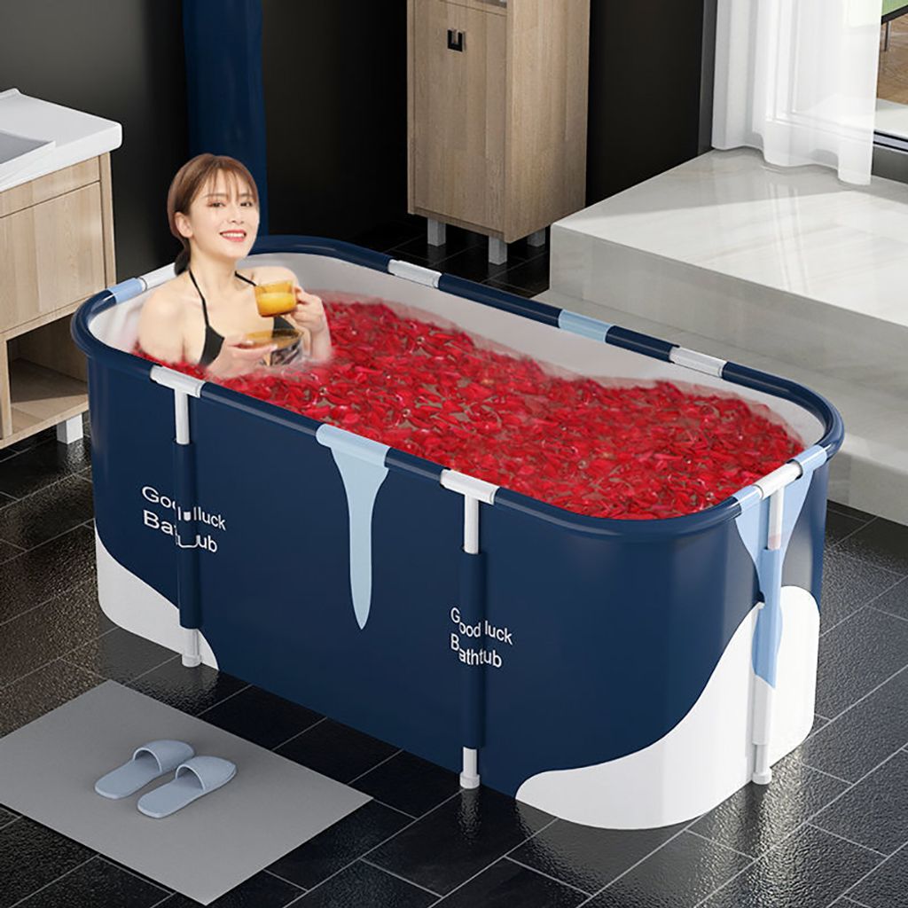 Faltbare Badewanne PVC Tragbare Klappbare Spa Badezimmer Wannenbad Erwachsene DE 