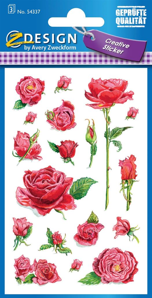 Zweckform Schmucketikett Rosen 54337 Produktbild 