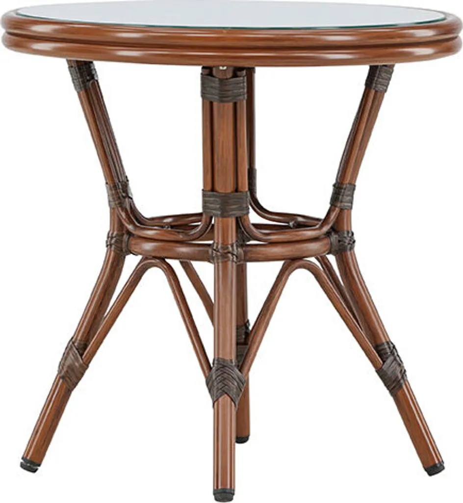 Table de café ronde marron Sagrestable Ø60cm idéale pour petits salons
