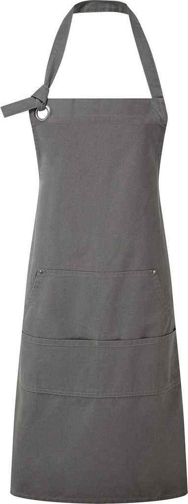 Premier - Herren/Damen Unisex Schürze, Segeltuch RW9444 (Einheitsgröße) (Dunkelgrau)