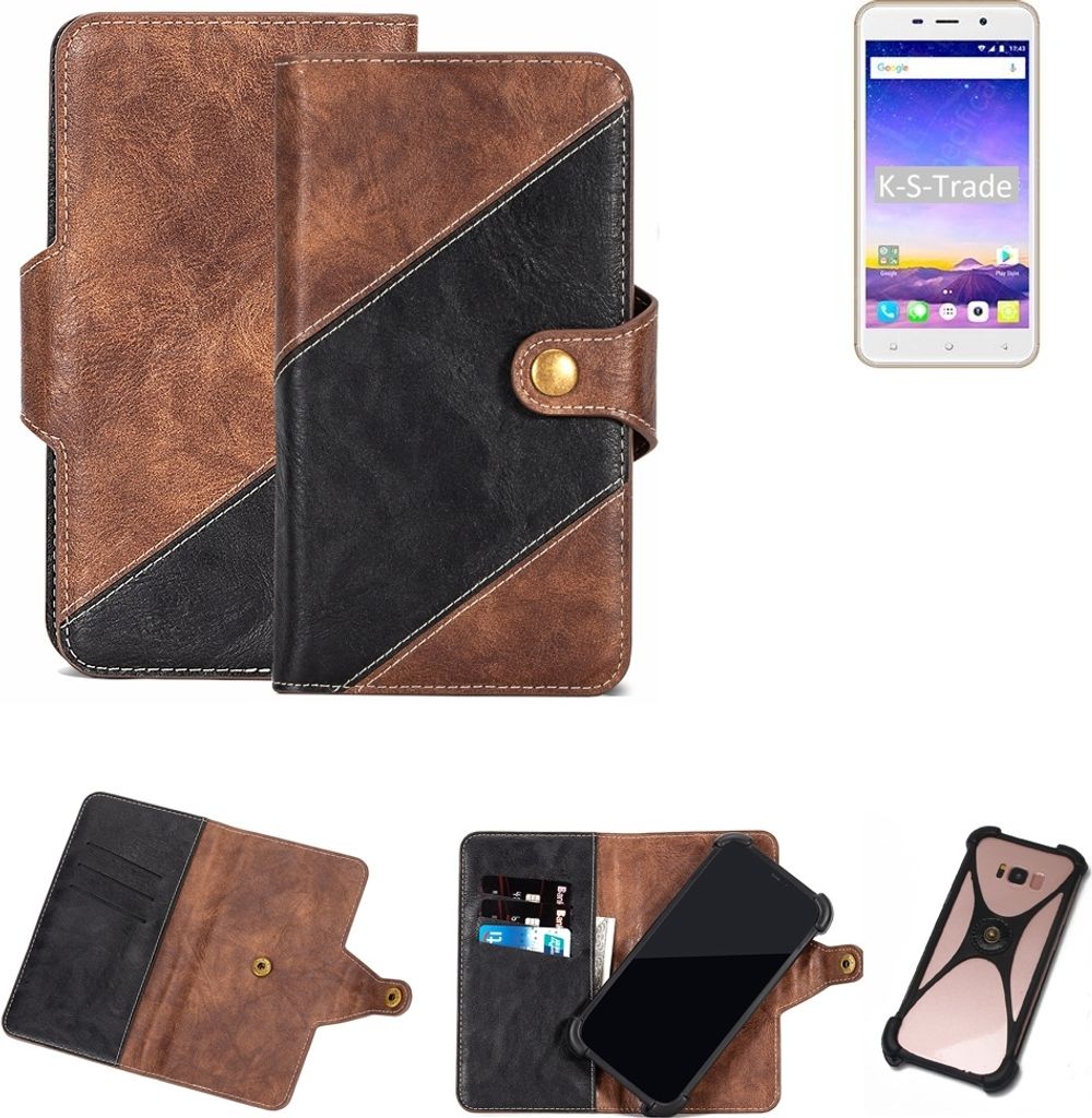 K-S-Trade Handy Hülle Schutz Hülle Schutzhülle Bookstyle Case kompatibel mit Mobiistar CQ Handy Cover Hülle Schutztasche 1x