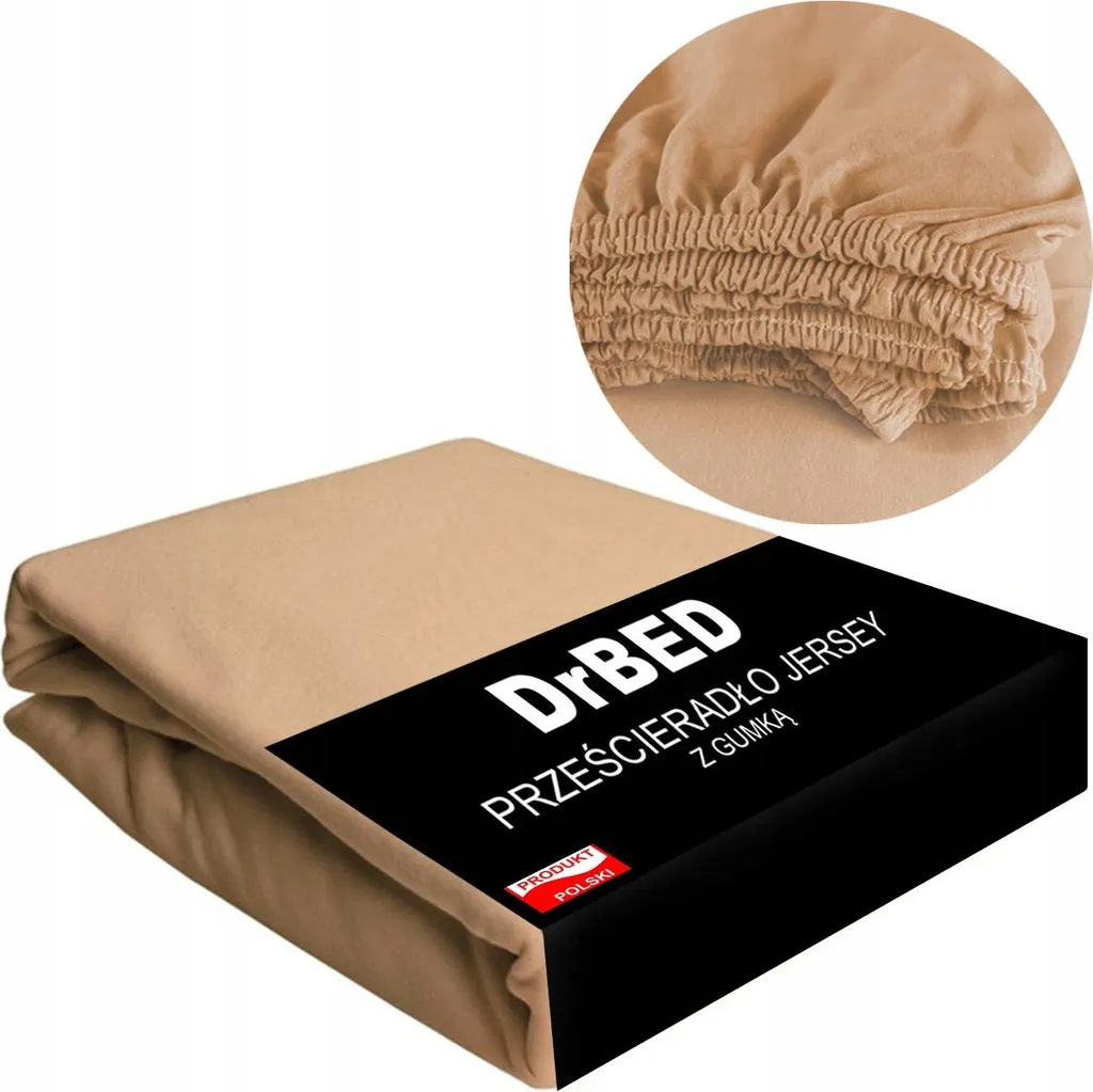 Lenzuolo 140x200 Cotone Jersey ELASTIC Beige Polish | Alta Resistenza