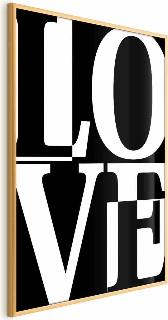 Poster d'Amore 60x90 Gold Edition - Cornice Dorata Design High-End