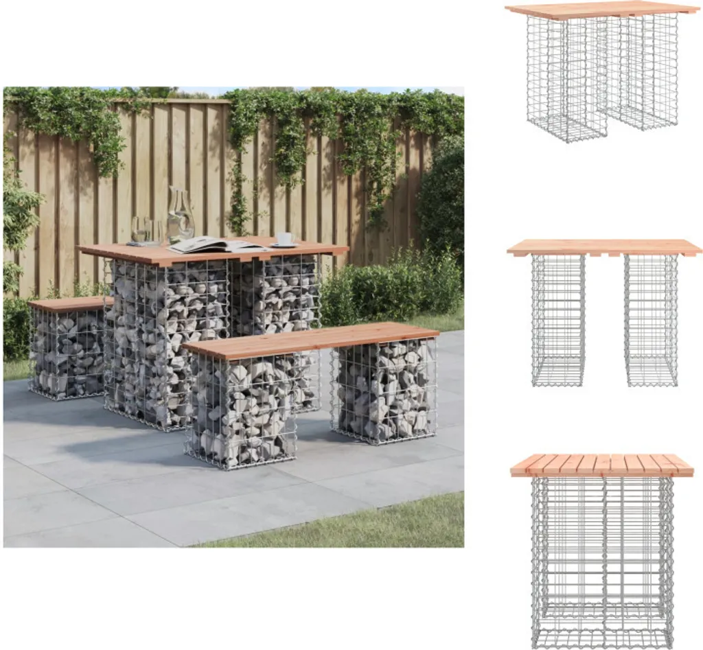 Panchina Gabbione vidaXL 100x70x72 cm Abete Douglas - Design Outdoor