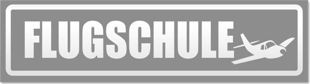 Kiwistar - Autoaufkleber - Grau - 45 x 12 cm - Flugschule Flugzeug invertiert - Hinweis Aufkleber Sticker für Auto, Kfz, Fahrrad, PKW, LKW