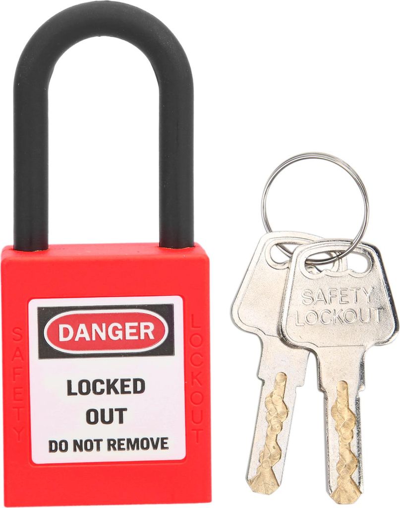 38mm Lockout Lock Nylon Industrietechnik Isolierung Sicherheit staubdichtes Gerät für BaustelleRot