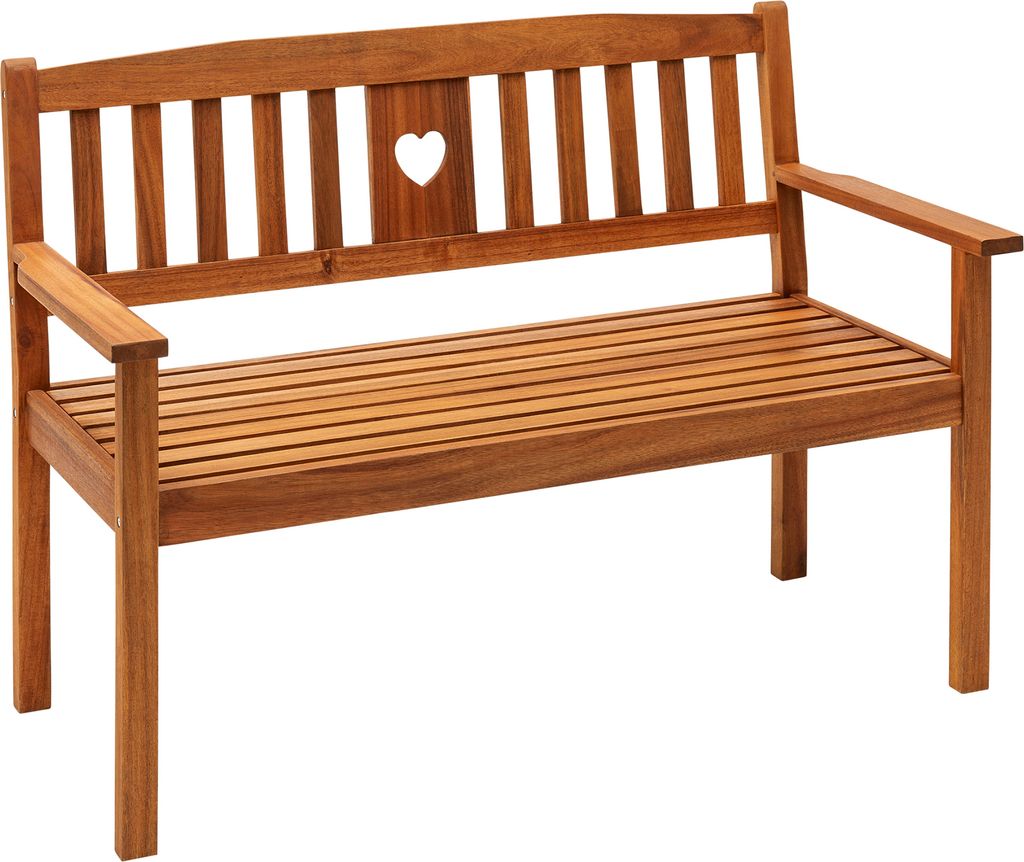 Dehner Gartenbank Heart, 2-Sitzer, 90 x 127 x 61 cm, Produktbild 
