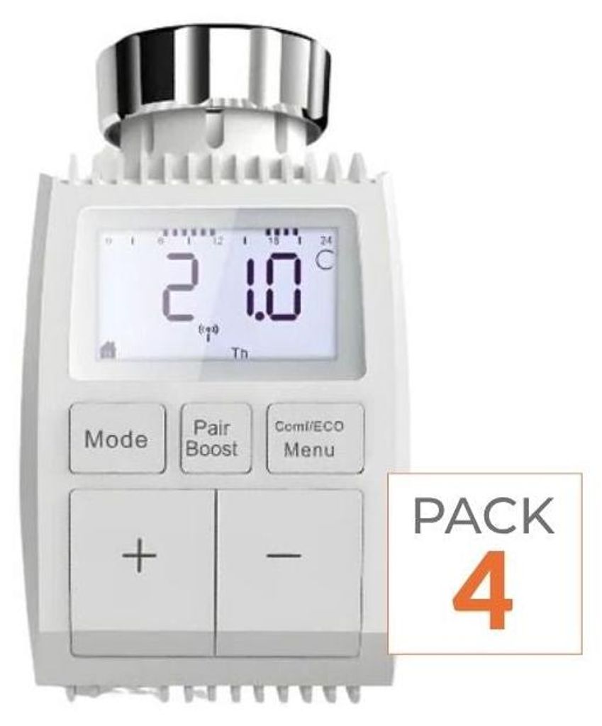 ZigBee Universeller Thermostatkopf mit LCD-Display Produktbild 