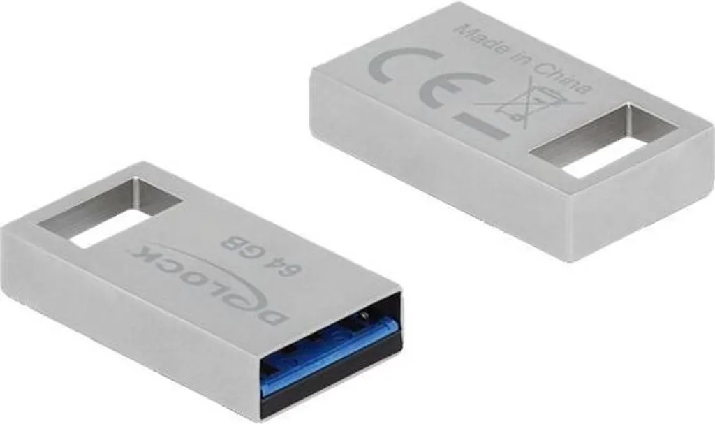 Clé USB 3.2 Delock 64 Go métal pour sauvegarde de documents et fichiers