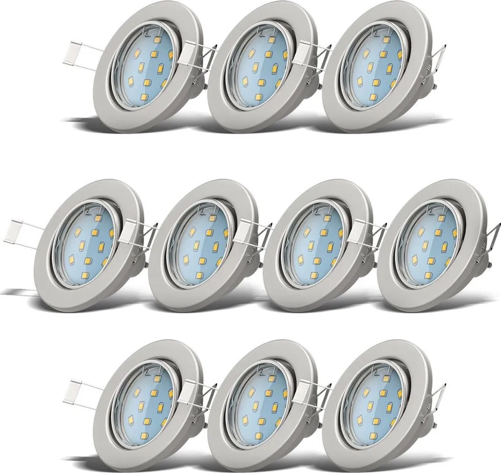 Kit Faretti LED Incasso Metallo 230V IP23 | Lampadina GU10 3W Inclusa
