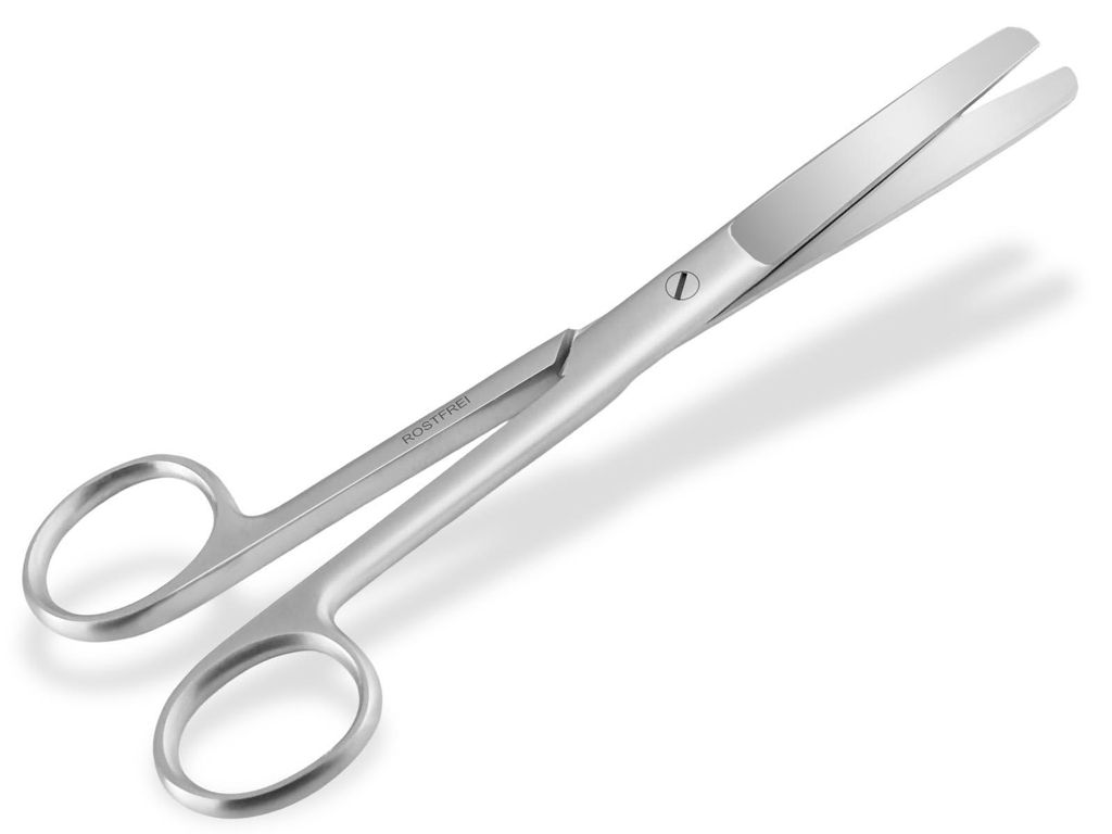 Bastelschere, Papierschere, Mehrzweckschere, Edelstahl, mit gerader, abgerundeter Schneide für Bastelarbeiten, Haushalt und Büro, 16 cm