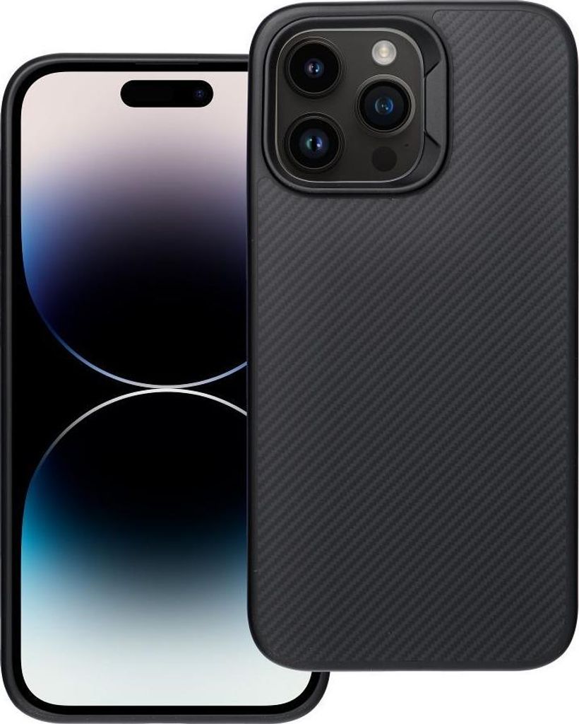 Case passend für iPhone 14 PRO MAX Carbon Elite Mag Cover kompatibel mit MagSafe black