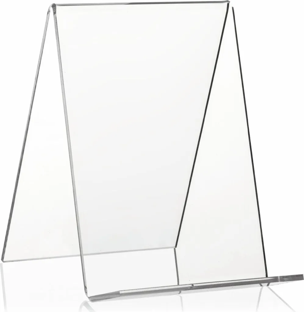 Présentoir à marchandises format A6 ouvert en plexi incassable 3mm