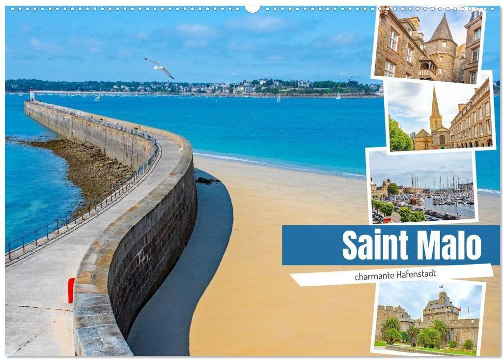 Saint Malo - charmante Hafenstadt (Wandkalender 2026 DIN A2 quer), CALVENDO Monatskalender