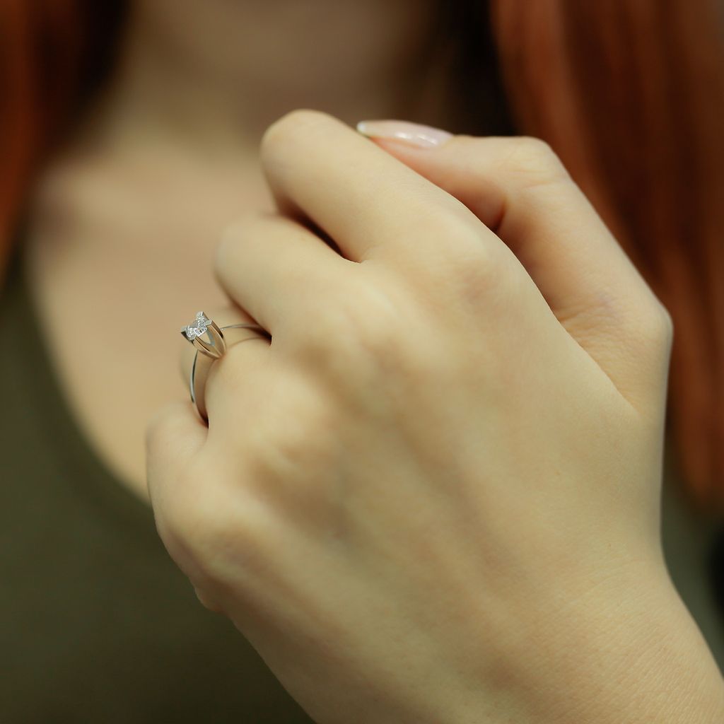 0,26 Carat Diamant Solitär Ring Antragsring 14 Karat Produktbild 