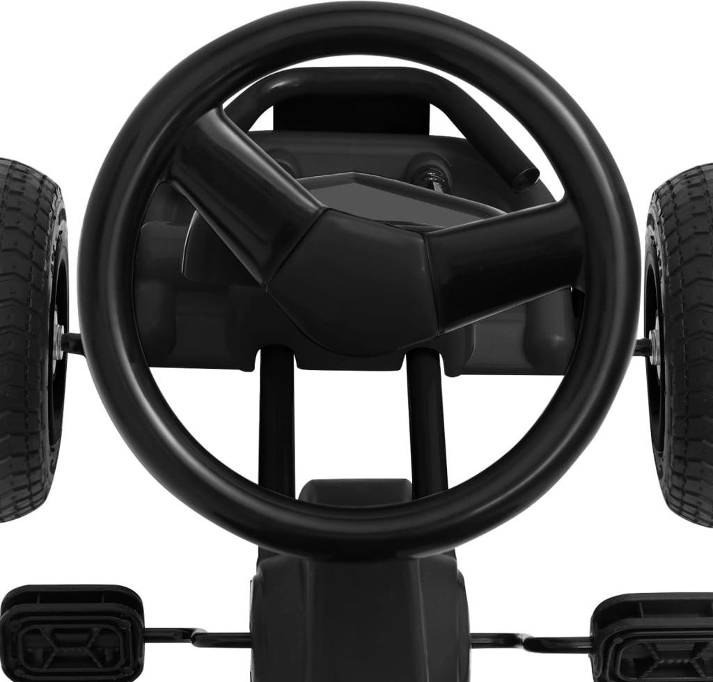 vidaXL Gokart na pedały z oponami pneumatycznymi czarny Zdjęcie produktu 4