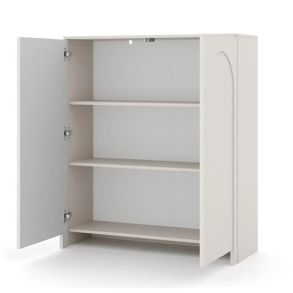 Buffet de rangement moderne 100 cm beige cachemire pour salon design