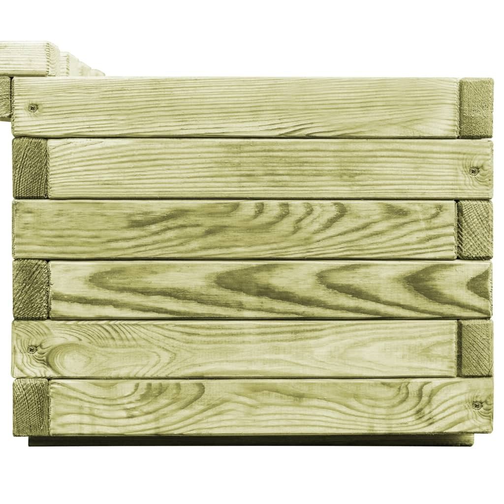 vidaXL Gartenbank mit Pflanzgefäßen Kiefernholz Imprägniert Produktbild 4