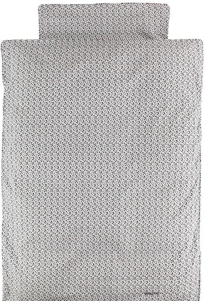 Smallstuff Housse de Couette Junior Fleurs 100x140 cm Bleu Coton Doux