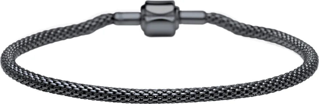 Bracelet jonc Bering noir Arctic Symphony pour femme en acier inoxydable