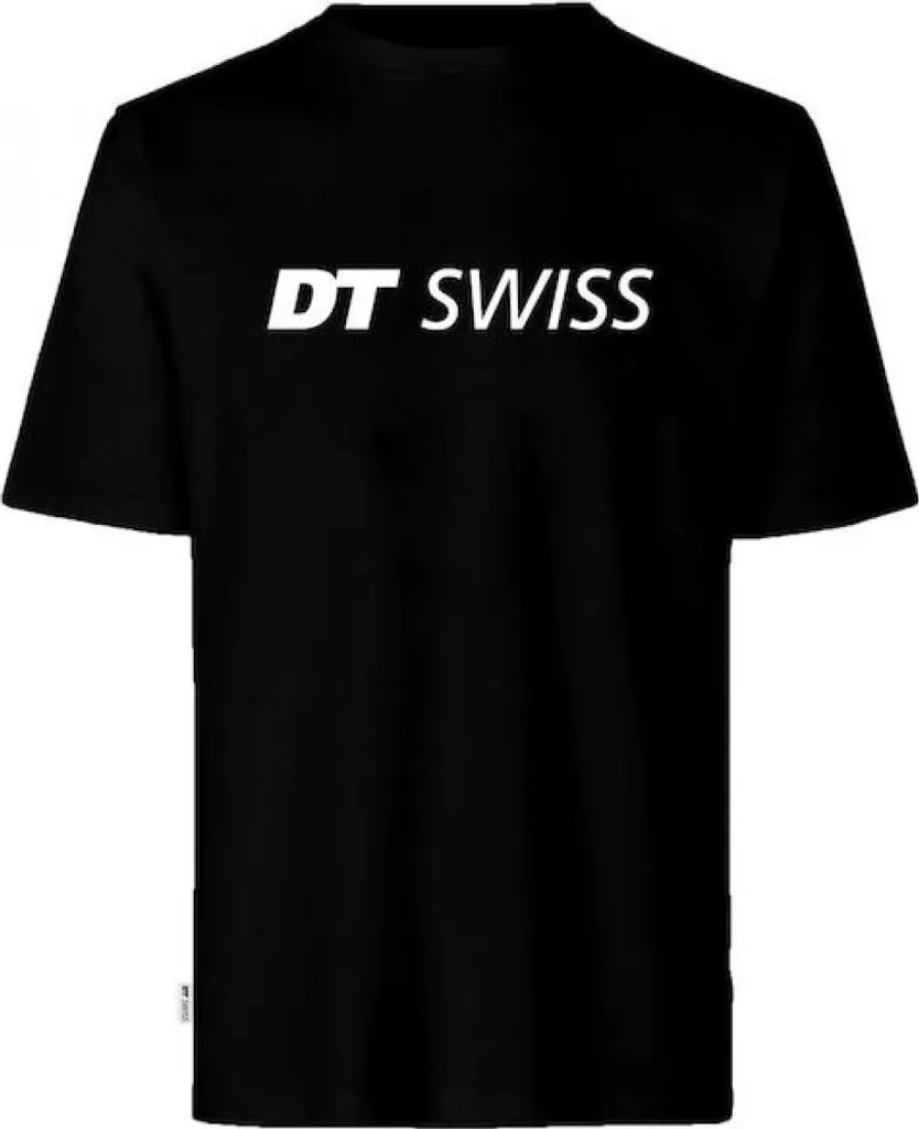T-shirt DT Swiss Classic Logo Noir en Coton - Taille L Coupe Confort