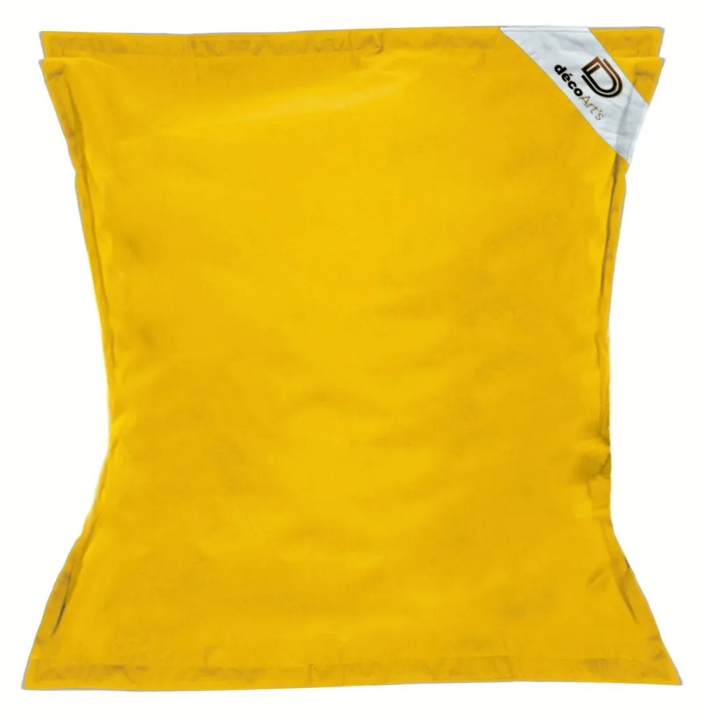 Housse Pouf Géant 180x140cm : Solution Confort Flottant Jaune Miel