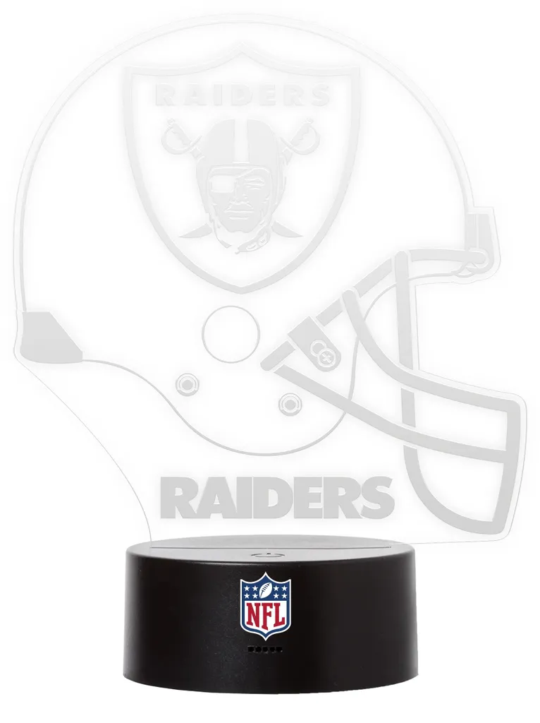 Lumière LED HELM Raiders pour Man Cave - Déco Soirée Match NFL Vegas