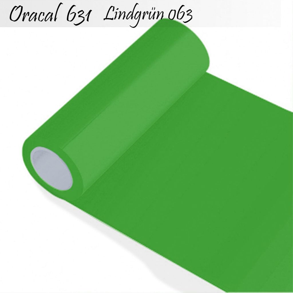 Oracal 631 - Orafol matt - für Küchenschränke und Dekoration Folie 5m (Laufmeter) - 50 cm Folienhöhe - 63-lindgrün + GRATIS ein Schmetterlings...