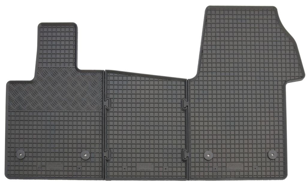 Gummifußmatten Set 3-teilig für VW T7 Multivan (2022-), schwarz