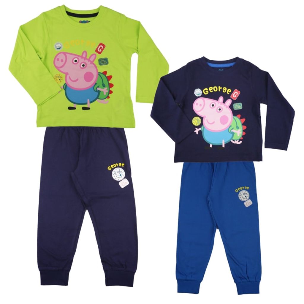 Peppa Pig George Pig Schlafanzug - Langarm Aus 100% Polyester Für Jungen