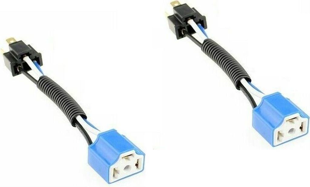 2 Stück Keramik Buchse an Stecker Kabelbaum Adapter Lampenfassung H4 für Autos