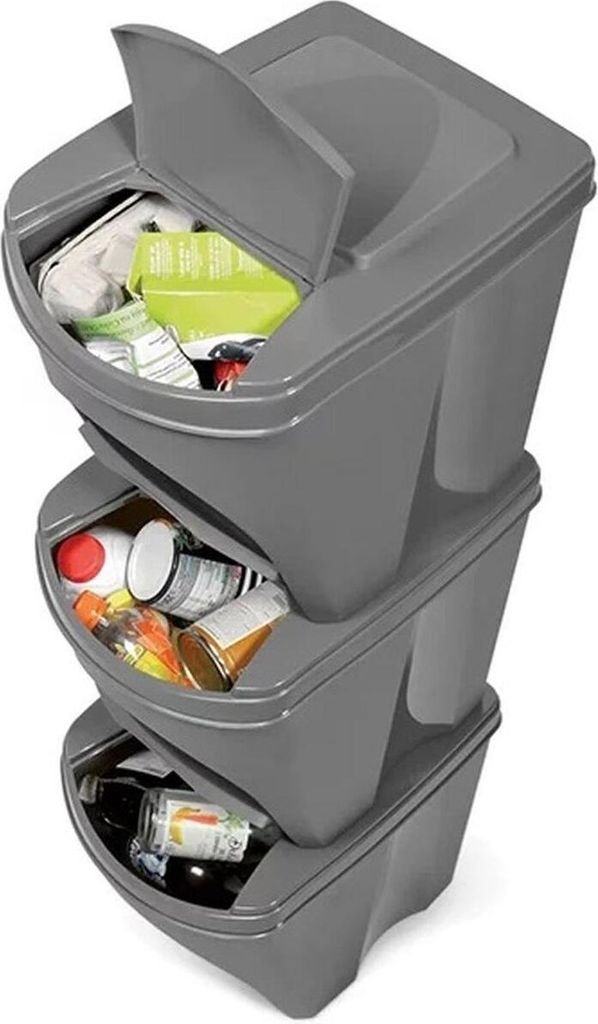 kôš na odpad 3x25L SORTIBOX IKWB25S3-405U sivý plastový Obrázok produktu 16
