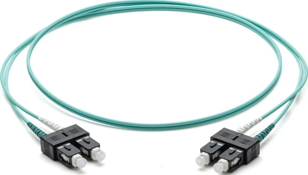 Bretella Fibra Ottica SC-SC OM3 1m Turchese - Affidabilità Garantita