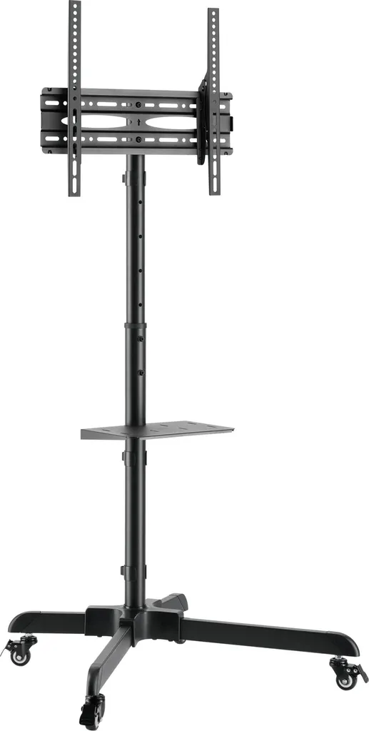 Chariot TV Ajustable AlzaErgo TC320B Essential Noir avec Tablette Amovible