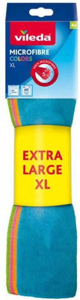 Product packaging for Vileda microfibre cloths.