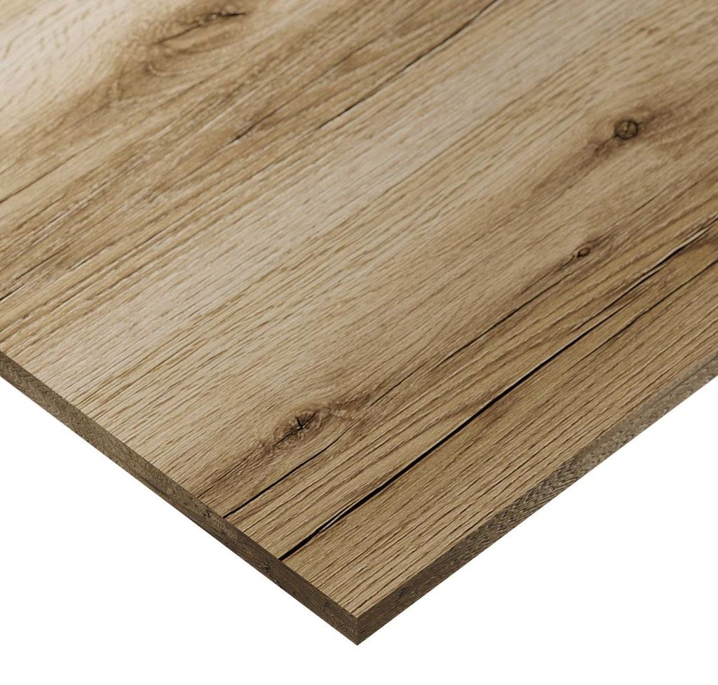 Universal-Schreibtischplatte 120x60x18cm Eiche Lungo