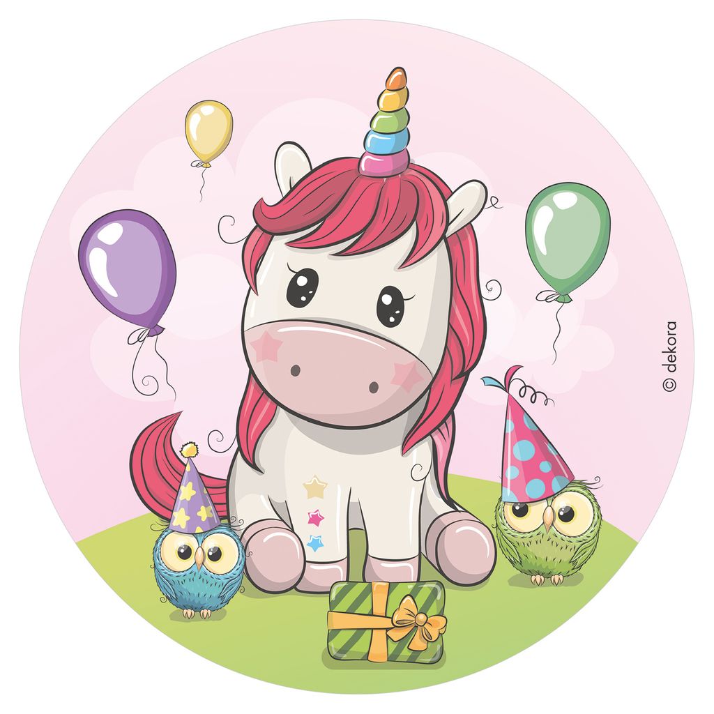 Essbares Tortenpapier Einhorn Geburtstag 20cm Produktbild 