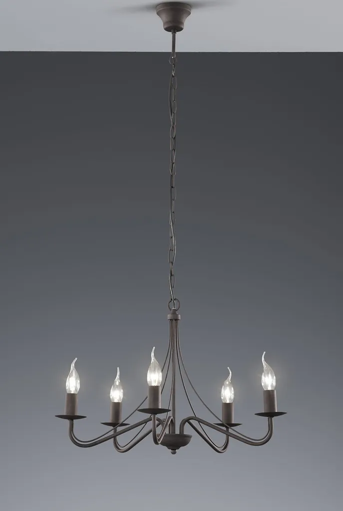 Lampadario Rustico Corona PAESE Ruggine - Reality Leuchten Online