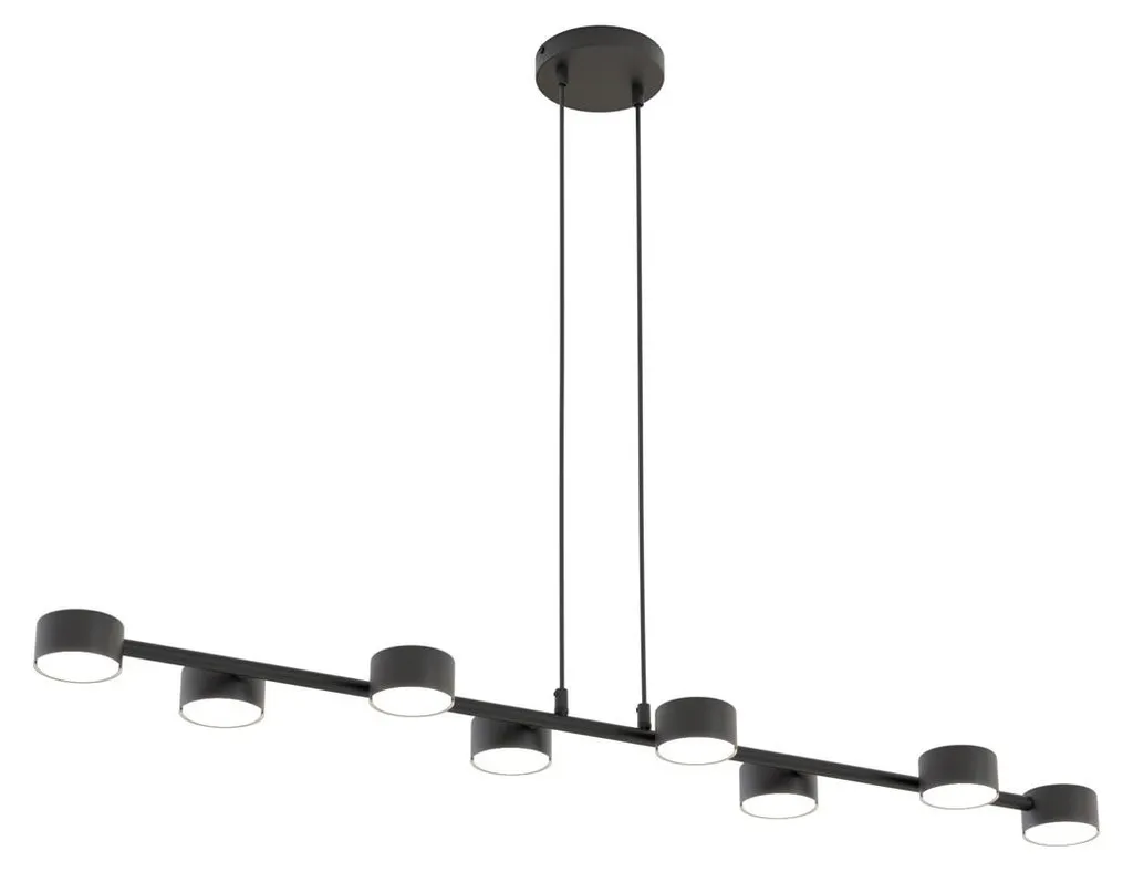 Suspension MEGARA noire 8xGX53 Emibig - Luminaire métal 140x100 cm