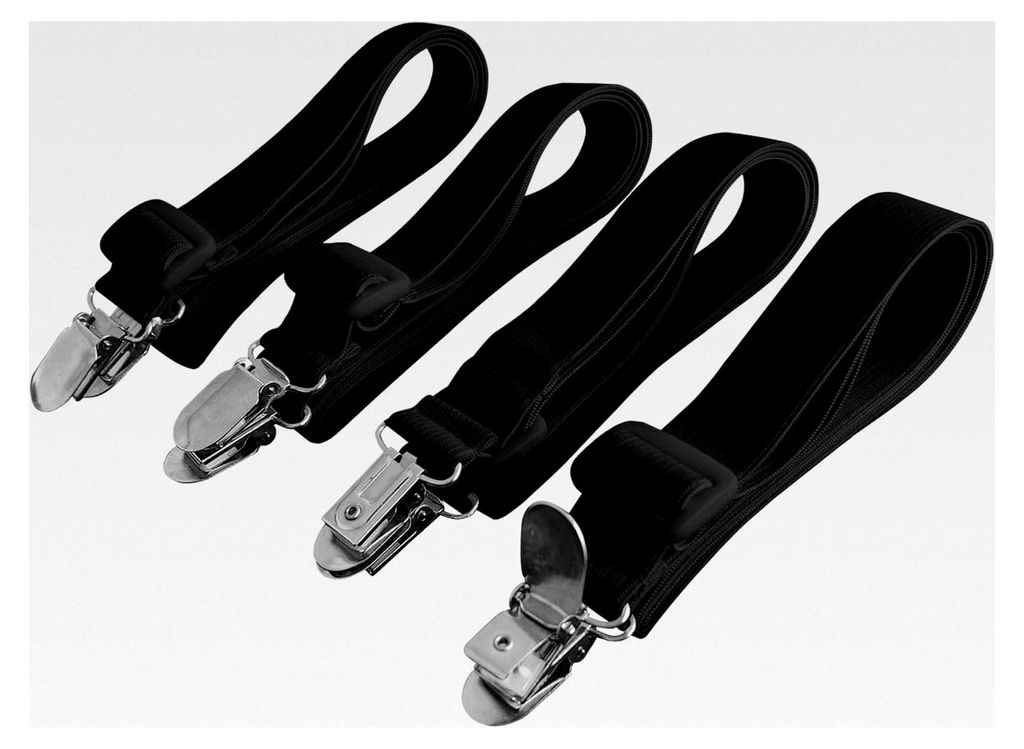 4 Stück verstellbare Bettlakenspanner (30-120 cm), elastische Spanner für Bettlaken, mit Metallklammern für Bettlaken, Bügelbrett, Matratze ode...