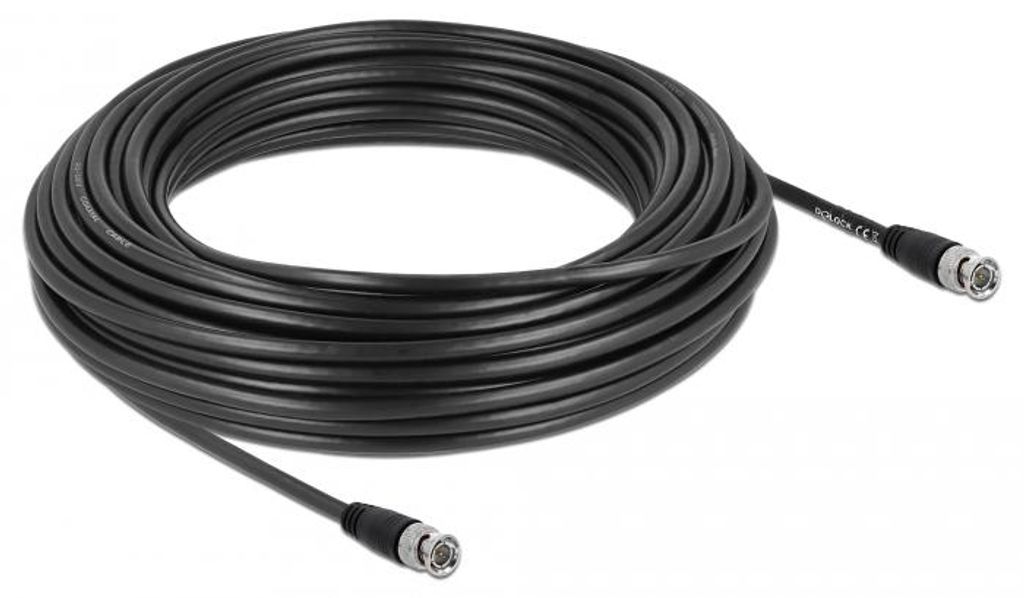Delock Kabel BNC Stecker zu BNC Stecker 20 m