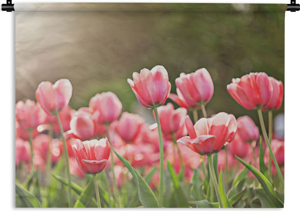 MuchoWow Wandteppich Wandbehang Tulpen - Sonne - Frühling 150x112.50 cm Tapisserie Dekoration Wandtuch - Wanddecke - Wandteppiche